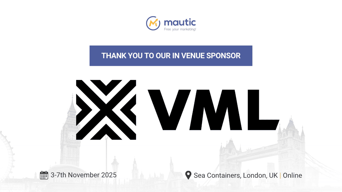 MauticCommunity's tweet image. Huge thanks to our Venue Sponsors, @vml_global, for hosting Mautic World Conference 2025 at Sea Containers, London!

Join us in London or online.
🎟️ In-person tickets include free online access.

👉 Book your tickets today: 2025.mauticon.org/#/buyTickets/s… 

#London #VML #WorldConference