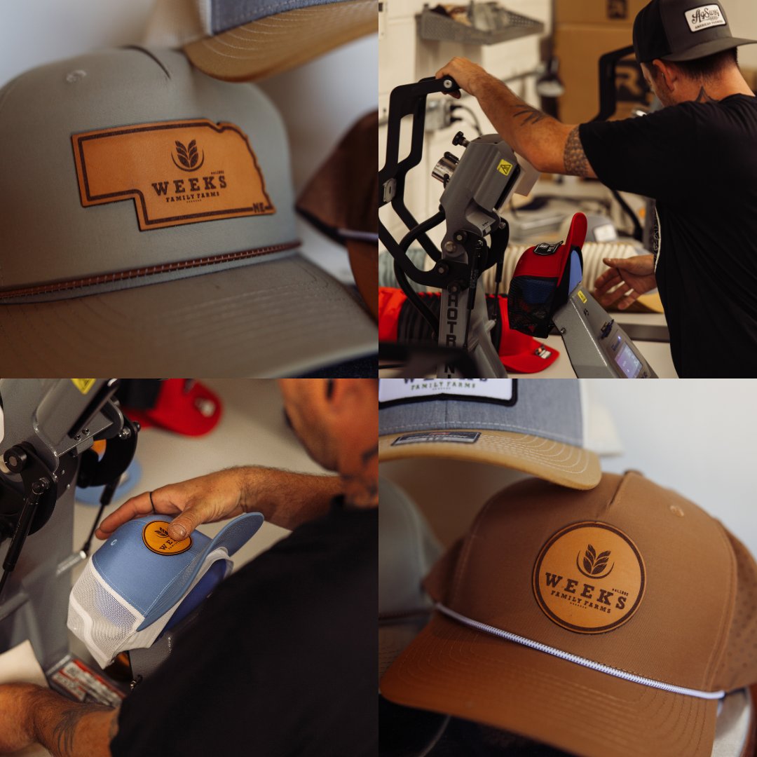 SWAG SUPPLIER ANNOUNCEMENT! 🌽🚨

We recently had the opportunity to collaborate with Weeks Family Farm for a custom hat order. With a variety of 5 different styles of hats and 4 different patches, we created swag that showcases their brand and helped bring their vision to life!