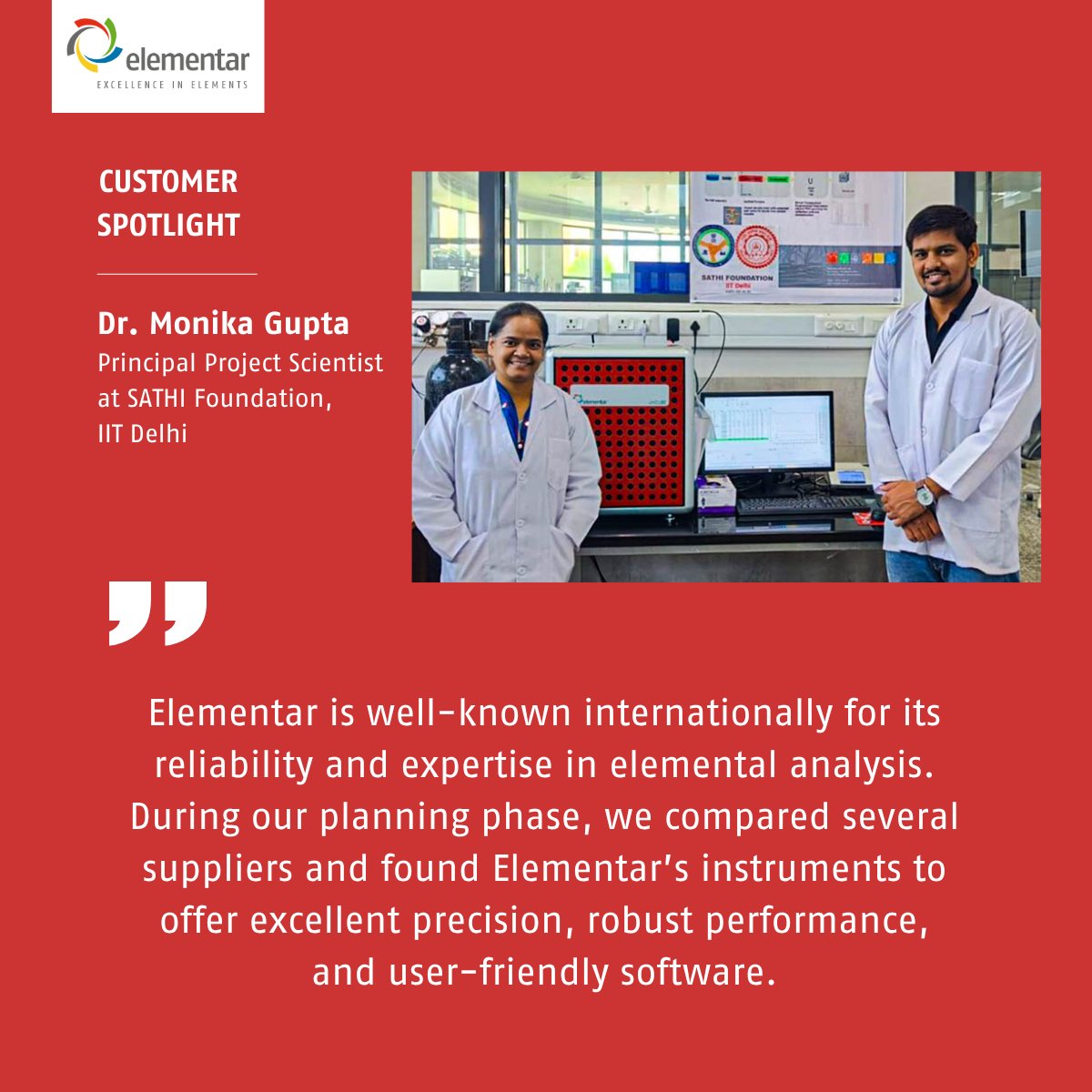 elementargroup's tweet image. SATHI Foundation at IIT Delhi, India has expanded its in-house elemental analysis capabilities by installing Elementar’s UNICUBE: ow.ly/FGrc50X8zuO
#Elementar #ElementAnalyzer #Delhi