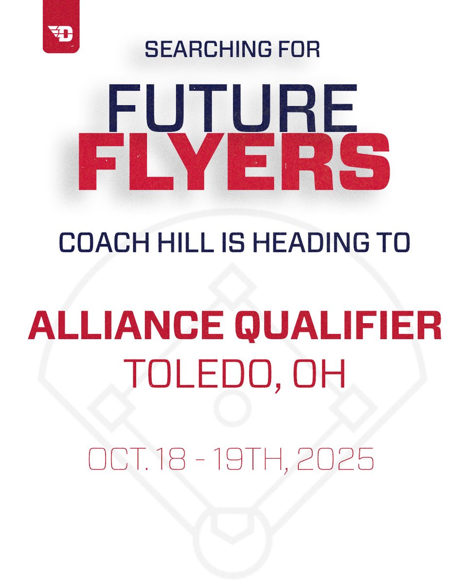 FlyerSoftball's tweet image. Future Flyers!
Coach Hill is heading to Alliance Qualifier in Toledo, OH‼️✈️

#UDSB // #GoFlyers