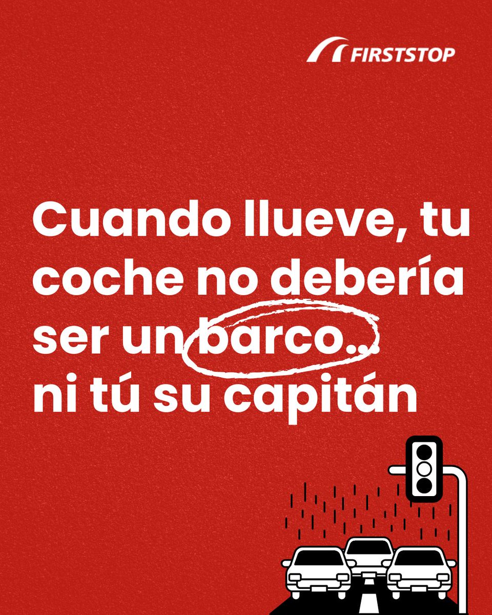 Cuando el suelo está encharcado, puede que la distancia de frenado se multiplique, y los sustos también.

💡 Consejo First Stop: neumáticos a punto, frenos revisados y mantén la distancia de seguridad como mantra.

#FirstStop #Lluvia #Aquaplaning #MantenimientoNeumáticos