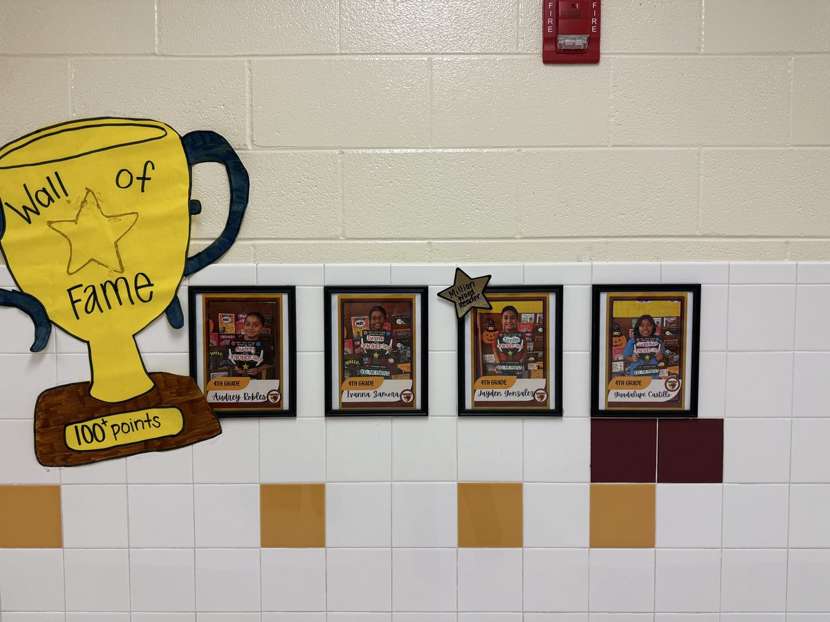 4 Hawks have already earned their spot on our WALL OF FAME for reaching 100 points and a special shoutout to Jayden for reaching one million words read! <a href="/tzhawks/">Thigpen-Zavala Elementary</a> <a href="/McAllenISD/">McAllen ISD</a> <a href="/annvega/">annvega</a>
