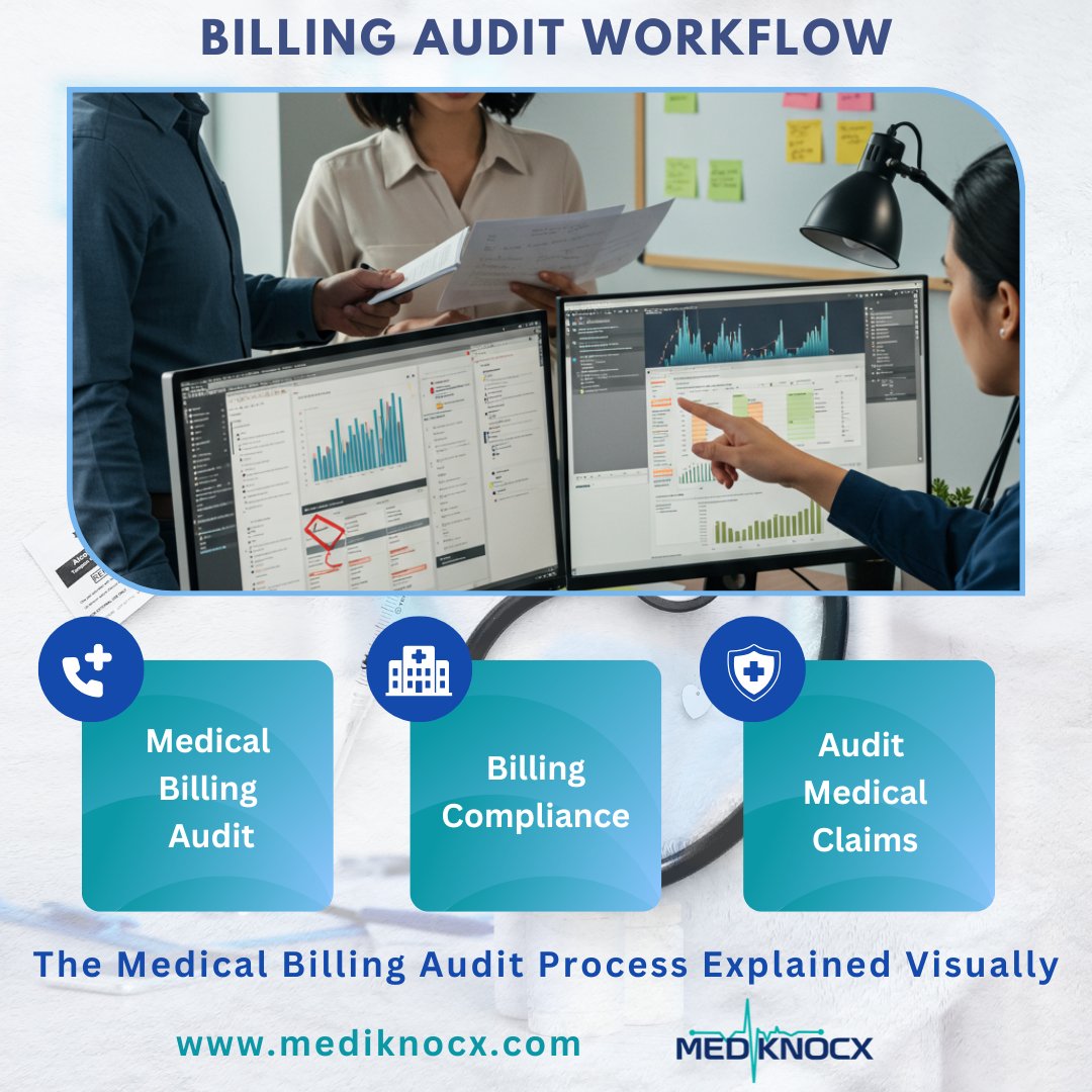 MediknocxInc's tweet image. Streamlining the Medical Billing Audit Process – Step by Step @ shorturl.at/tFvxw
#medicalcodingexperts #Medical