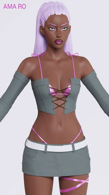 [3D] clothing sculpt WIP of XYRALI