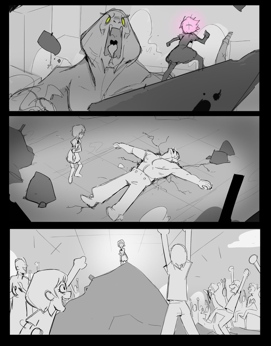 Hello again #PortfolioDay I do the storyboard, I do the character design and also this and that here and there.