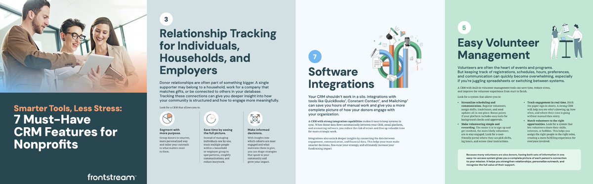 FrontStream's tweet image. Using a CRM to manage nonprofit #donors, comms, and engagement? You need more than features. Personal training, live support, and strict security make your CRM a true partner.
Read the #nonprofit CRM guide 👇 hubs.la/Q03NwbjJ0