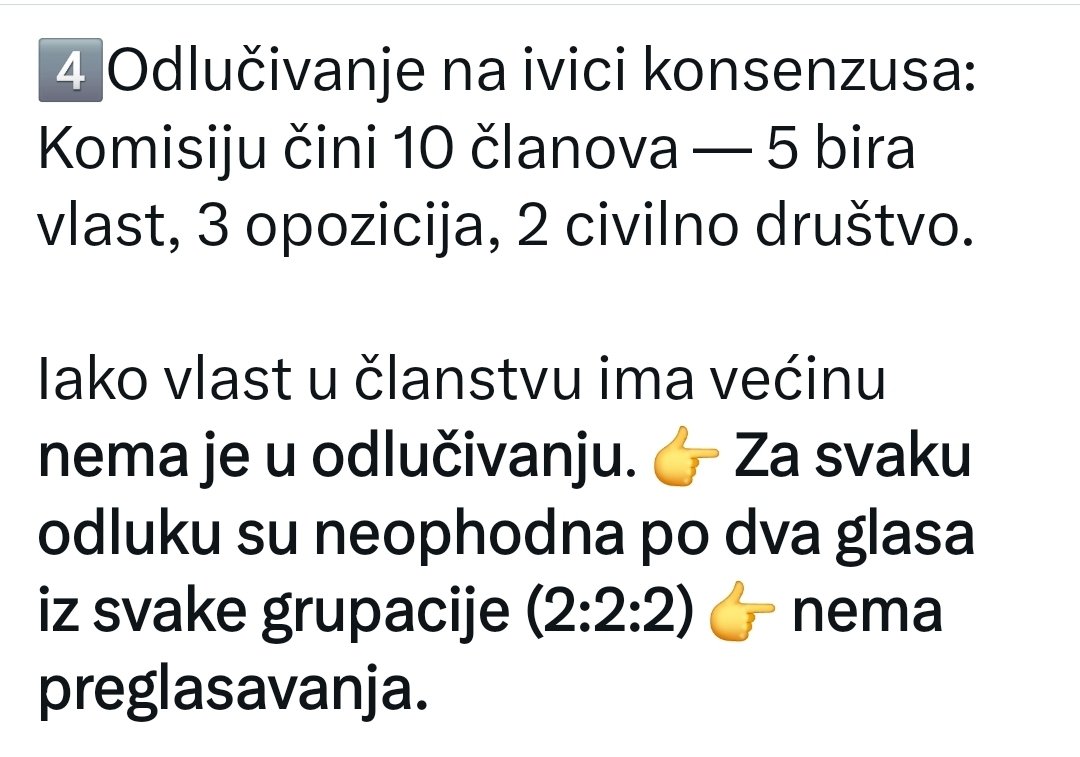 Crta je objasnila zašto im je dobar Mrdićev zakon. Njihovi razlozi, kakvi god, njihovo pravo da im bude dobar. Ja sam uveren da je loš za Srbiju.

Osvrnuću se ovde samo na njihovo opravdanje br.4. Čudno neko poimanje termina - konsenzus. Kažu da je način odlučivanja "na ivici