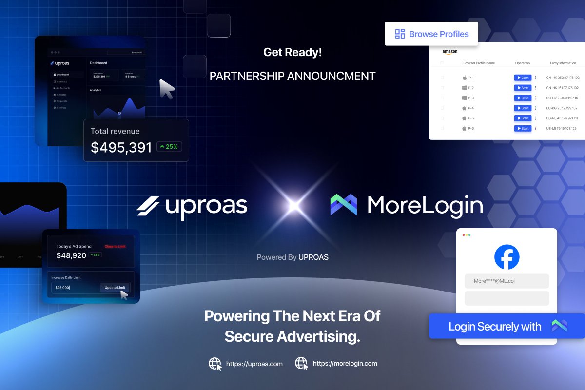Running multiple ad accounts?

Use MoreLogin to isolate each account in its own browser profile — and pair it with Uproas agency ad accounts for the cleanest access and best performance.

🔒 No cross-contamination
⚡ Higher trust &amp; delivery rates
🧩 Perfect setup for scaling paid