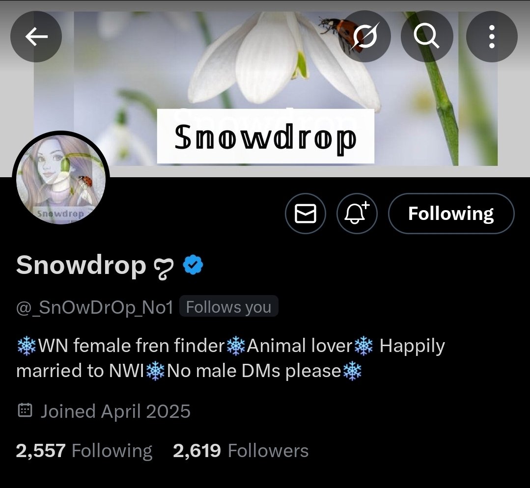 She has been doing a great job at boosting frens and helping us respawn. It's time to give a little back. I've got 600 mutuals, so at least 500 that's not following her. So please do follow her and share this post.  
<a href="/_SnOwDrOp_No1/">Snowdrop ꨄ︎</a>