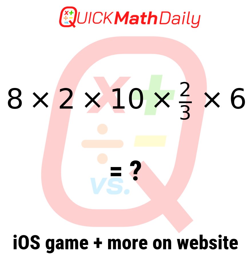 QuickMathDaily's tweet image. 🚦Math Speed Challenge: Can You Solve It? 🏃♂️💨
Type Your Answer in the Comments!👇
See more on QuickMathDaily.com 👀 ✅