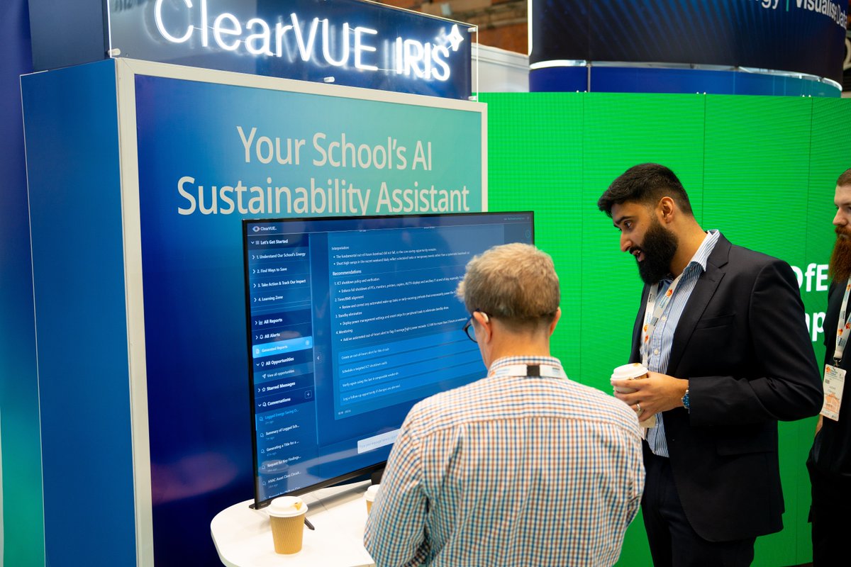 Clearvue_'s tweet image. That’s a wrap on an inspiring two days at Education Estates!
The ClearVUE team connected with sustainability leaders and educators, showcasing how our energy intelligence helps schools cut carbon and boost efficiency.
Book a demo lnkd.in/egRFDB4h
#ClearVUEBusines