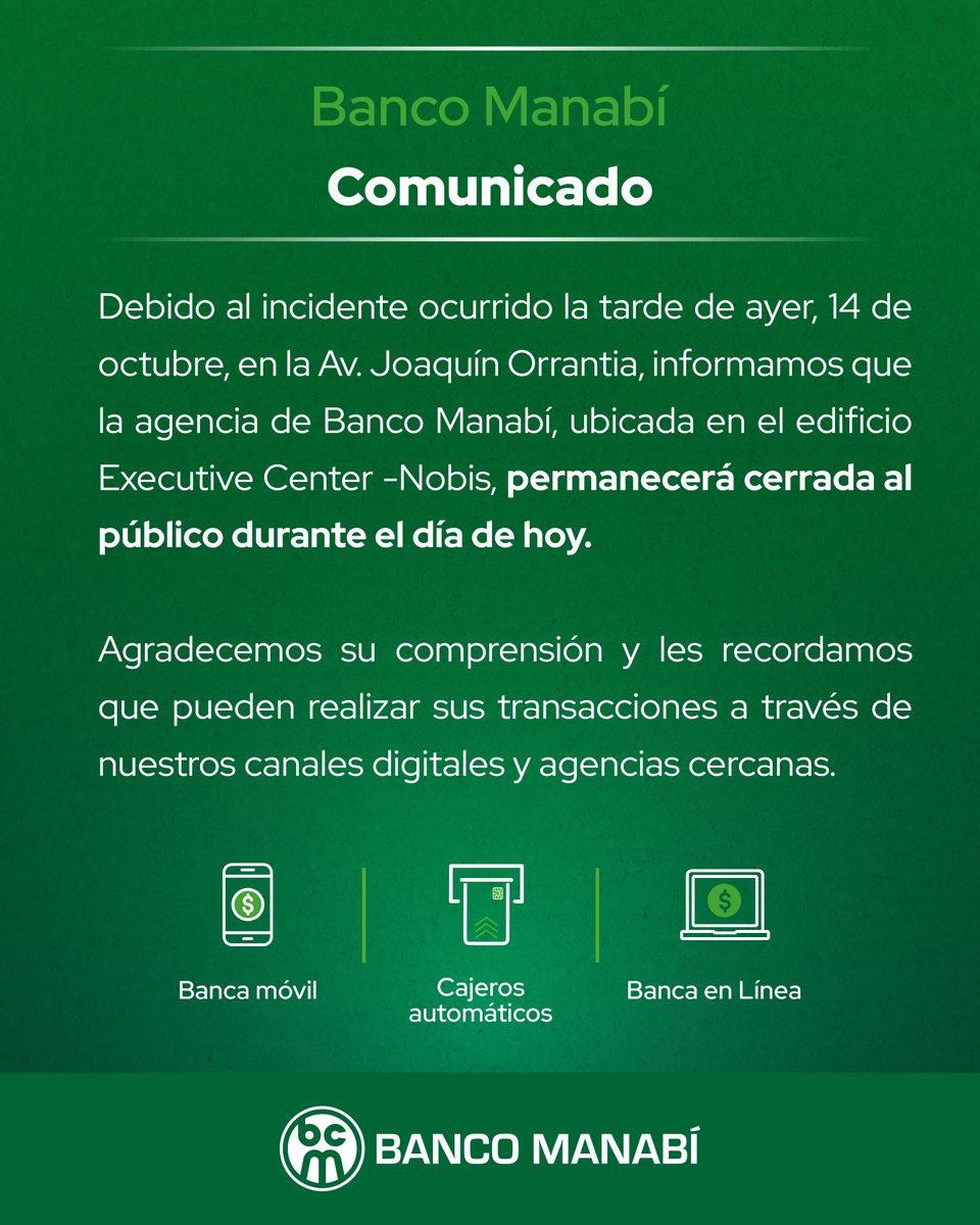 Comunicado #BancoManabí