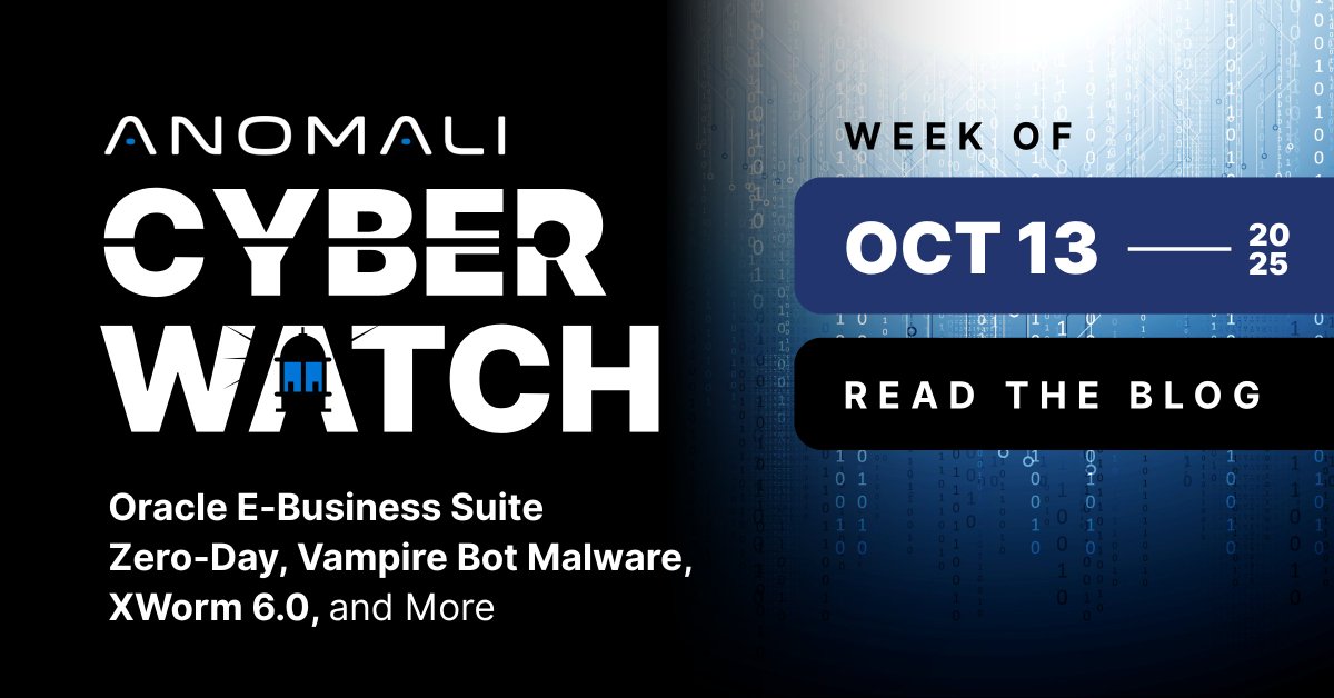marcamccormick's tweet photo. A two-month blindspot, social engineering for job seekers, and more — this week’s Anomali Cyber Watch is packed. Catch up on the latest in cybersecurity and threat intelligence news 👉 https://t.co/qB6MMahciQ https://t.co/EQ1r4bCkt2