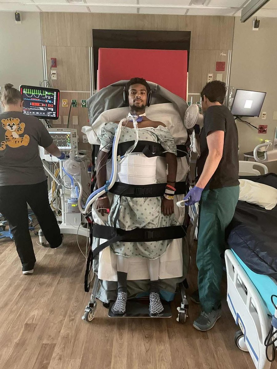 UPDATE!!! Let’s Goooooo!!!

Prayers are Working!!

Our 4️⃣ was 100% vertical today! And even better news???!!….wait for it…

He SQUEEZED the therapist hands!!!
Right one stronger than the left one but hey I take this as a WIN!

Keeping working 4️⃣, we all see you!
#JTStrong