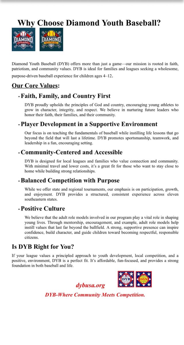 ALDYB10's tweet photo. If you or your league would like more info or to set up a meeting to discuss it further please reach out!! Message us on Facebook or email. #DYB #DYS https://t.co/Fg4Uecmbs9