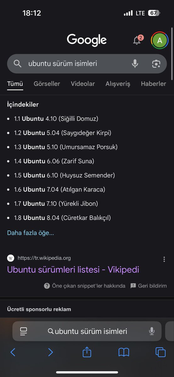 Bu Ubuntu sürümlerinin isimleri ne öyle be kesinlikle gidik biri tarafından yapılmış