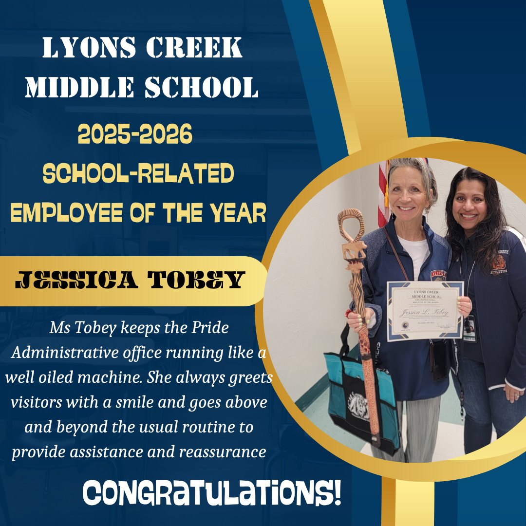 LCMS_MS's tweet image. When excellence calls, these two always answer! 
Congratulations to our Teacher of the Year &amp;amp; School-Related Employee of the Year! 💐💐You make @LCMS_MS roar with pride every single day. 🦁 @LCMS_Principal @browardschools @CoconutCreekGov @TraciAveni @AP_Newell @DoryVegaRodrig1