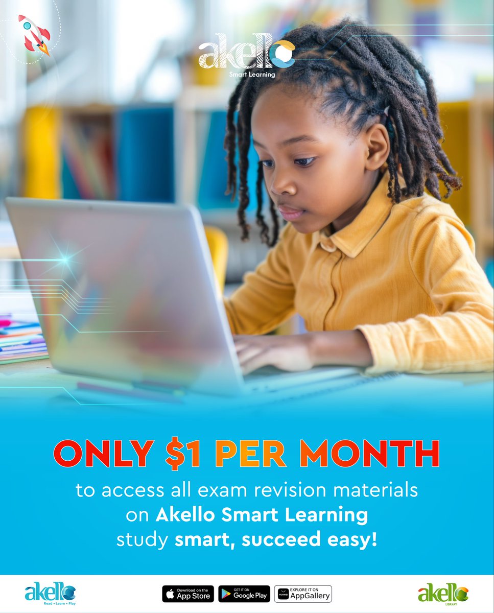 📚✨ Exams Season? Don’t panic it’s not too late ,just $1/month unlocks ALL your revision materials on Akello Smart Learning! 🤓💻

Why stress when you can study smart, not hard? 💪🏽
Past papers ✅ Notes ✅ Activities ✅ All in one place!

Tap the link, grab your access, and let’s