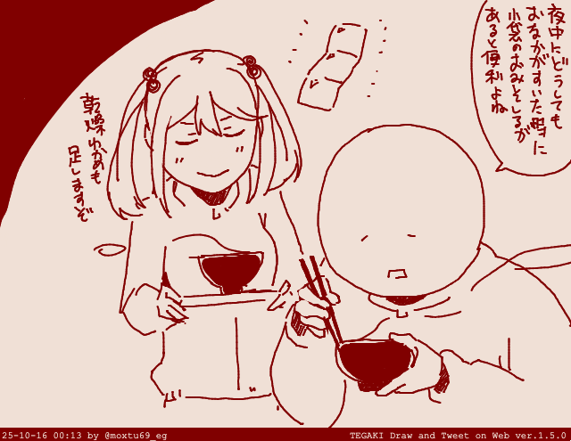 おなかが温まると安心するよねという話 #tegaki_dt 