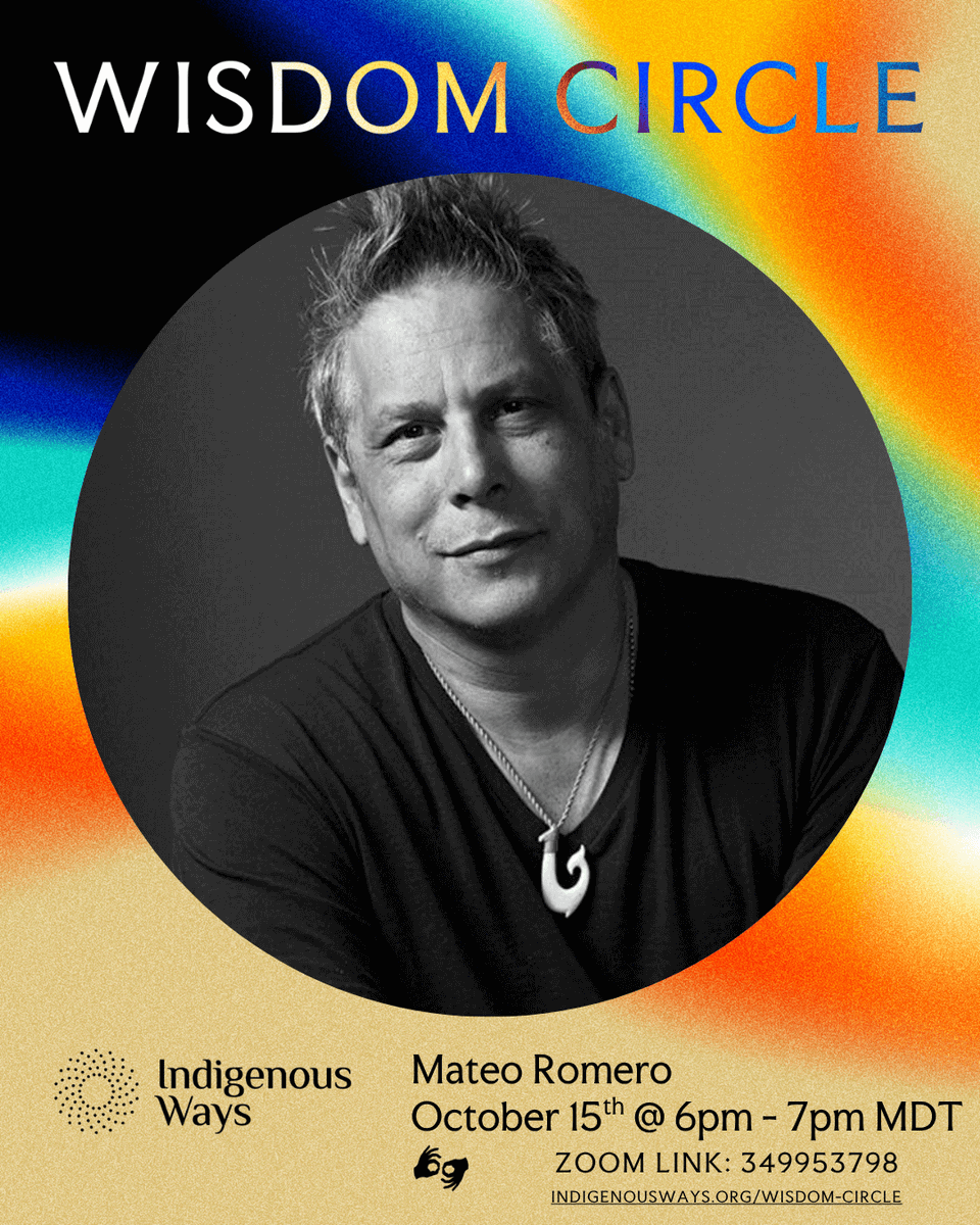 Tonight: Wisdom Circle with artist Mateo Romero - mailchi.mp/50982c9112ba/t…

This evening’s Wisdom Circle welcomes celebrated artist, Mateo Romero (Cochiti Pueblo). 

Wisdom Circle link with Mateo Romero: us06web.zoom.us/j/349953798