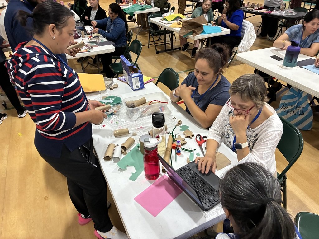 Enger Paras creating home activity packets for winter &amp; teachers diving into Ensora (Catalyst)! This dedication to continuous growth empowers our students. 💡 #D83Shines