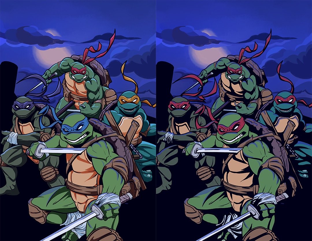It’s been a long time since I drew the Ninja Turtles! 
Two versions:
 Classic red masks 
 Colorful masks 
Both available at <a href="/grcomiccon/">Grand Rapids Comic Con</a> , Nov 14–16!
#TMNT #TeenageMutantNinjaTurtles #TMNTArt #ComicCon #GrandRapidsComicCon #Cowabunga #IndieArtist