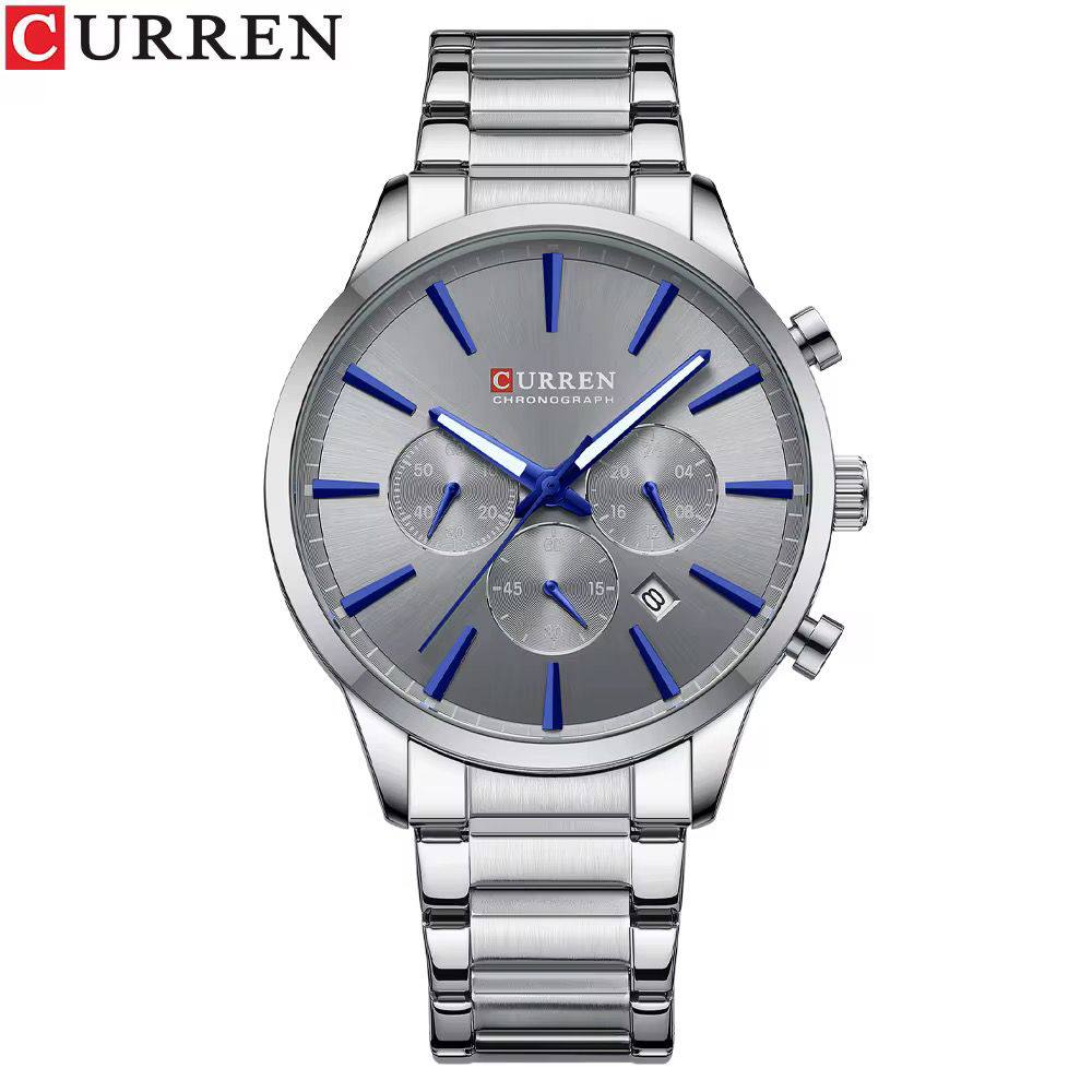 CURREN 8435 Men's Stainless Steel Watch.
PRICE-N40,000

FEATURES
Clasp Type-Folding Clasp with Safety
Water Resistance Depth-3BAR
Display Type-Analog
Movement-Quartz
Movement Brand-SEIKO
Case Material-Alloy
Case Shape-Round
Dial Window Material Type-Hardlex
