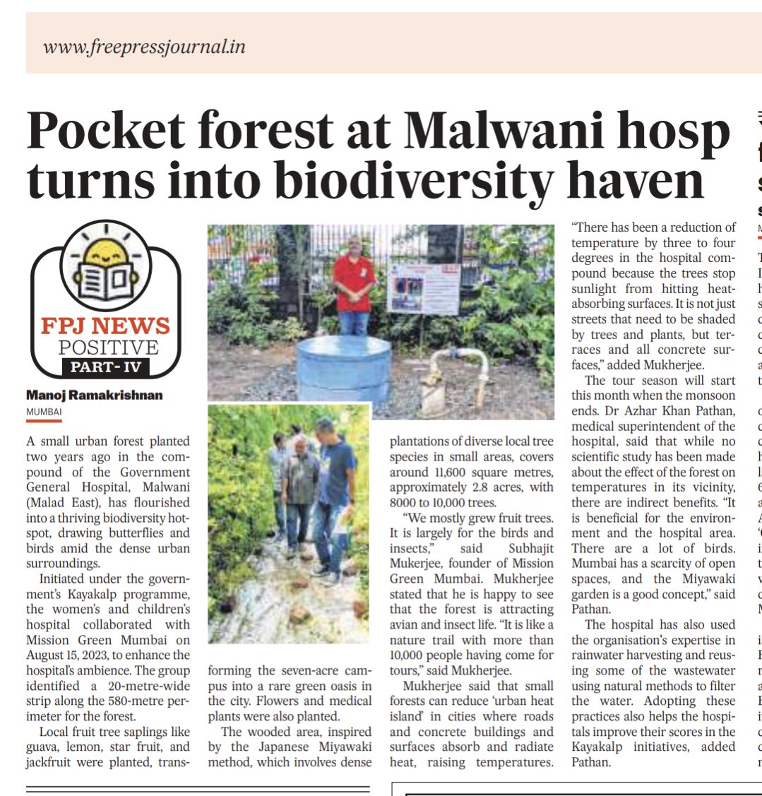 Urban pocket forest is the solution to protect the green cover of the city from the development wing which is against natural resources.