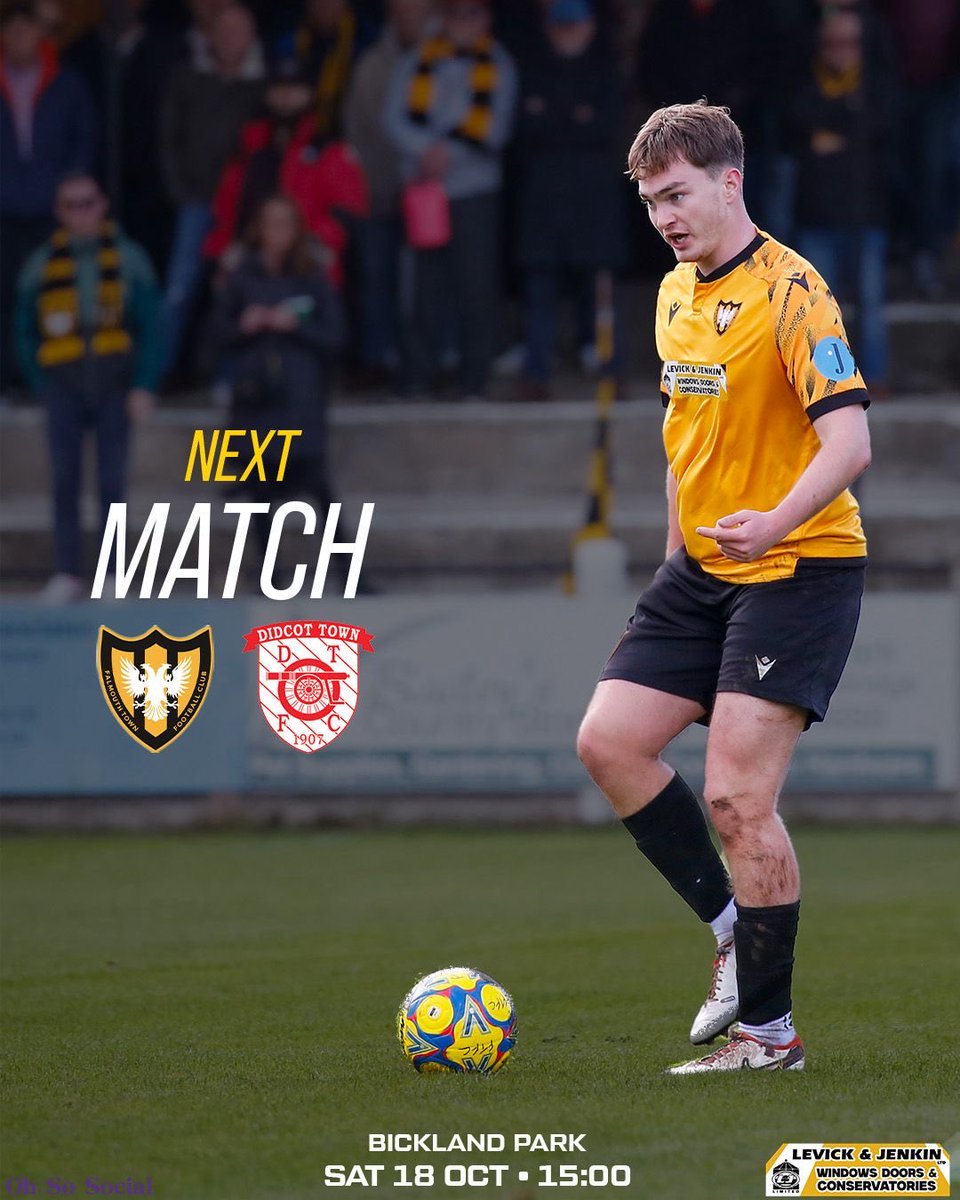 Falmouth_Town's tweet image. ⚽️ NEXT MATCH

Falmouth Town 🟡 v 🔴 Didcot Town

📍 Bickland Park
🏆 Southern League
📅 18th Oct, 15:00

Come and back the lads! 💪 

#FalmouthTown #SouthernLeague