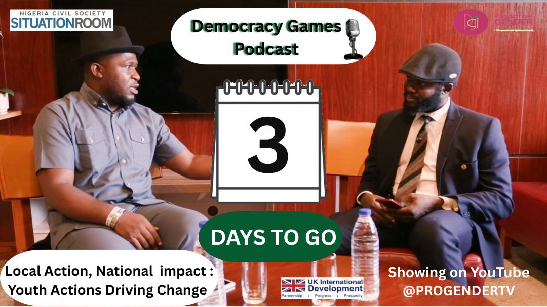 ProGender's tweet image. THREE DAYS TO GO! 
Get ready for a powerful discussion on Local Action, National impact: Youth Actions Driving Change Democracy Games Podcast!
Full video dropping soon..............

#Democracy #podcast #elction