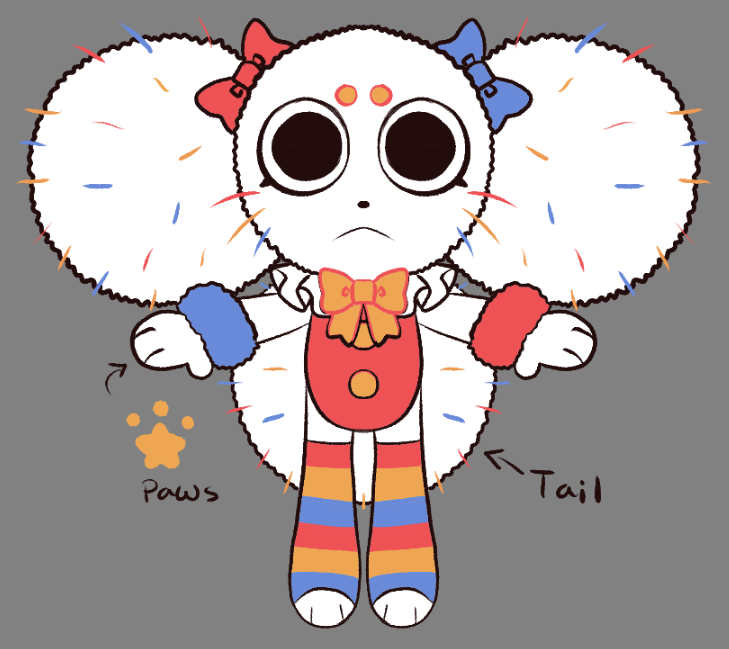 Rotten_Devil's tweet photo. A bit of self indulgent art, another Dandy's World OC. Haven't figured out a name for her yet but she is based on those pom pom balls!! Maybe Pommy or something like that..

#DandysWorld https://t.co/Hk5MYwa94e