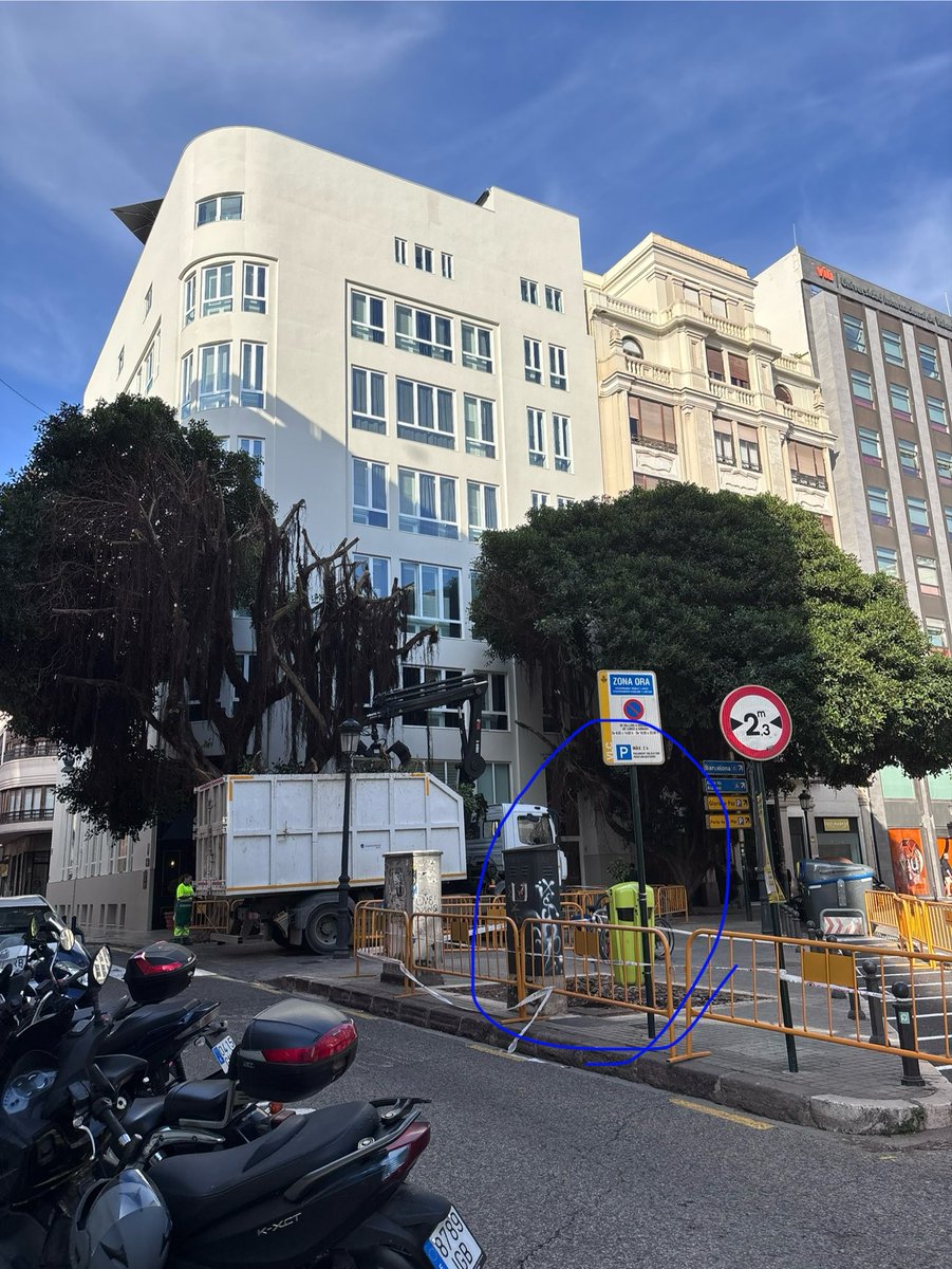 Igual m’equivoque però el ficus “saneado” estava ahí i ara van a deixar pelat al de darrere. Valencia sanea el ficus derribado por la dana tras una madrugada con lluvias de casi 50 litros lasprovincias.es/valencia-ciuda… via <a href="/lasprovincias/">LAS PROVINCIAS</a>