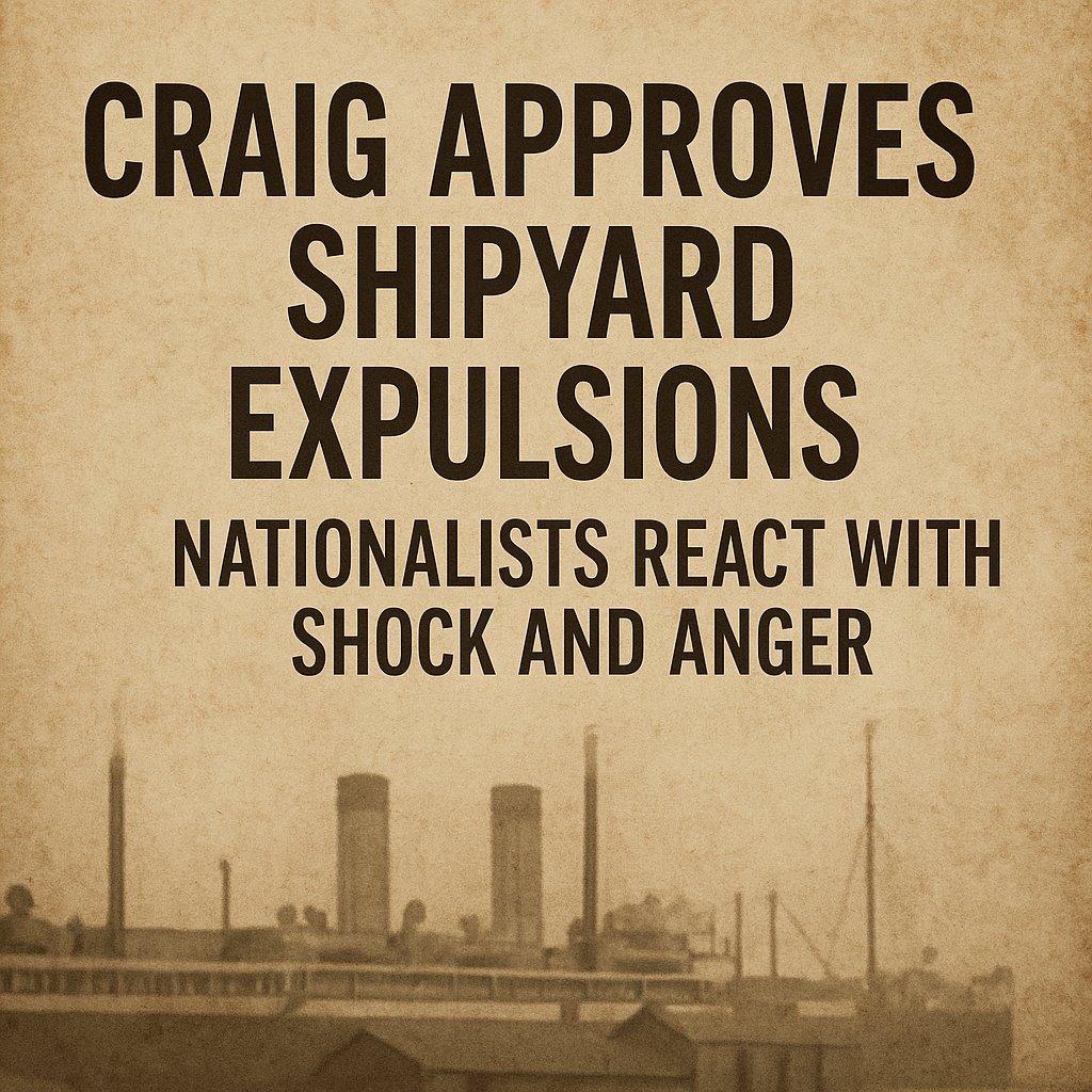 #OnThisDay 15 Oct 1920
Nationalists were left in shock at James Craig's approval of shipyard expulsions. Dark clouds were gathering over the planned new state of Northern Ireland.
Today's column: eamonphoenixfoundation.com/on-this-day-po…
𝘐𝘮𝘢𝘨𝘦: 𝘎𝘦𝘮𝘪𝘯𝘪