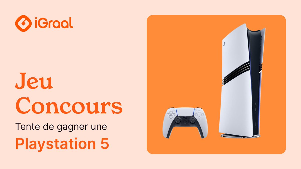 iGraal France (@igraal_france) on Twitter photo Jeu concours 🎁
Tente de gagner une PS5 🎮
Pour participer ⬇️
Follow <a href="/iGraal_france/">iGraal France</a>, retweet le post et identifie 2 personnes en commentaire !
TAS : 29/10/25 Jeu concours 🎁
Tente de gagner une PS5 🎮
Pour participer ⬇️
Follow <a href="/iGraal_france/">iGraal France</a>, retweet le post et identifie 2 personnes en commentaire !
TAS : 29/10/25