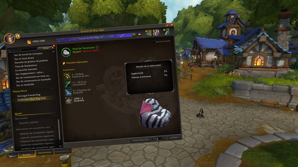 Midnight ajoute jusqu'à 215 nouvelles recettes aux métiers d'artisanat existants pour créer des éléments de décoration pour le Logis. Une décoration d'artisanat requiert les anciens composants, un niveau de compétence et un nouveau type de réactif.
➡️ blizzspirit.com/warcraft/logis…