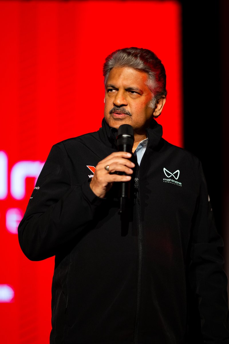 MahindraRacing's tweet image. We were honoured to host leaders from across the Mahindra ecosystem - Anand Mahindra, Dr. Anish Shah &amp;amp; Mohit Joshi - at the M12Electro launch, marking a new chapter of collaboration &amp;amp; sustainable innovation in Formula E⚡

#Mahindra #TechMahindra #MahindraRacing #ScreamElectric