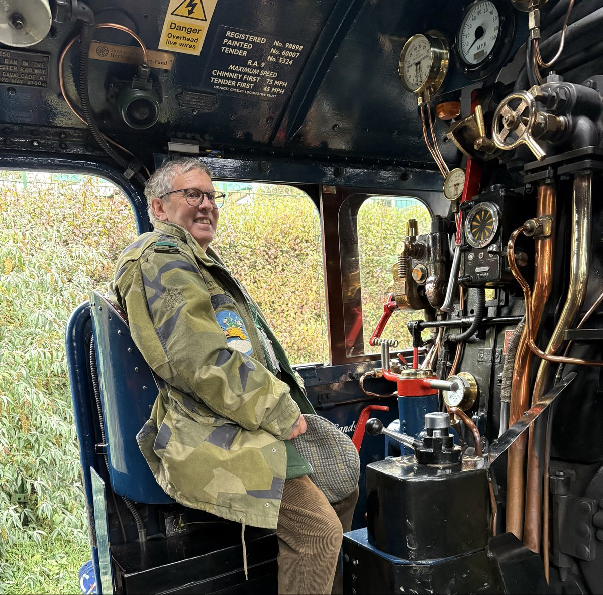Chris Cornell (@chrisco49821424) on Twitter photo Last look at Sir Nigel Gresley , first visit to the cab since 1996 Last look at Sir Nigel Gresley , first visit to the cab since 1996