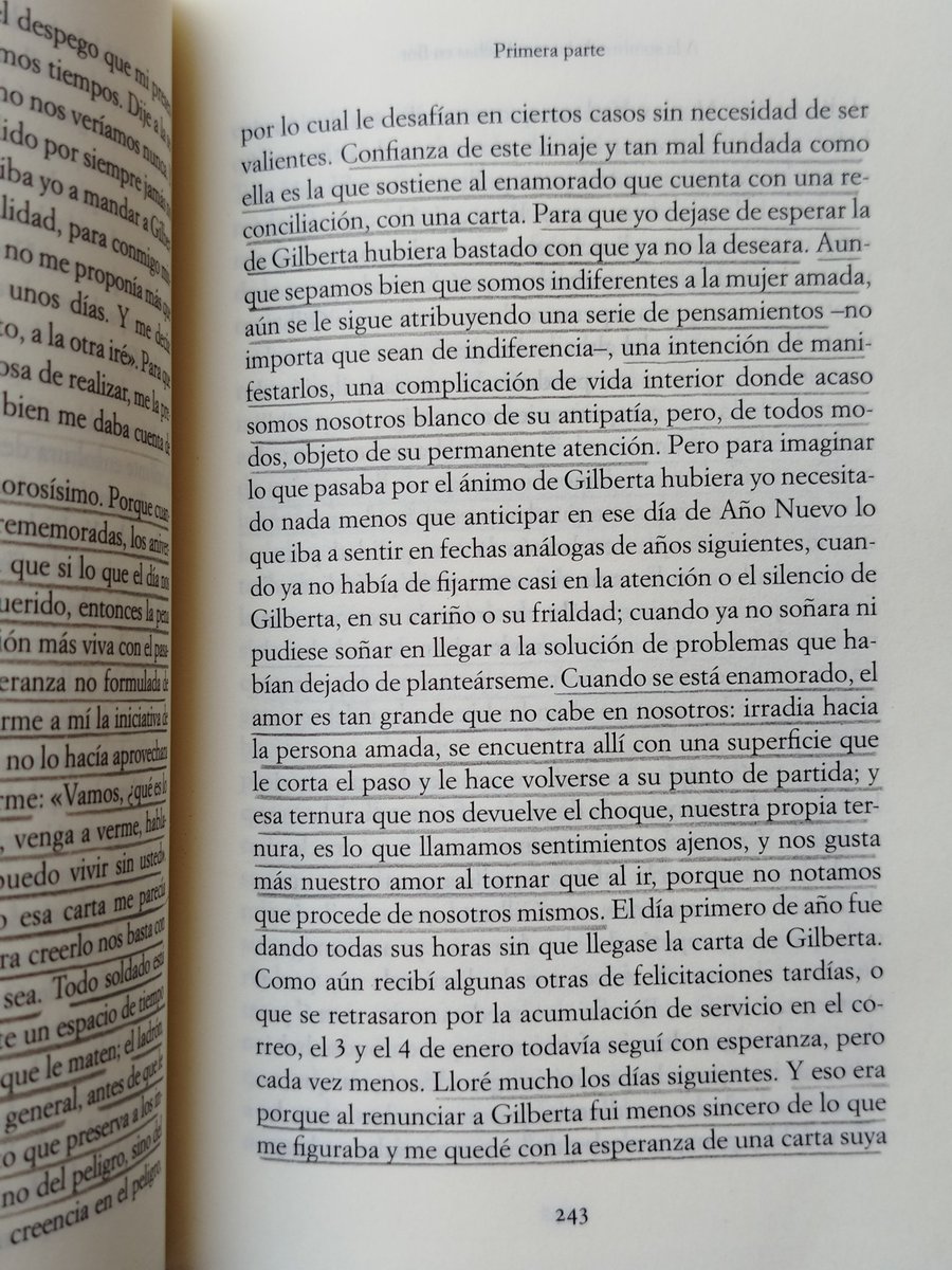 porque el enamorado es, Proust, ante todas las cosas, alguien que espera