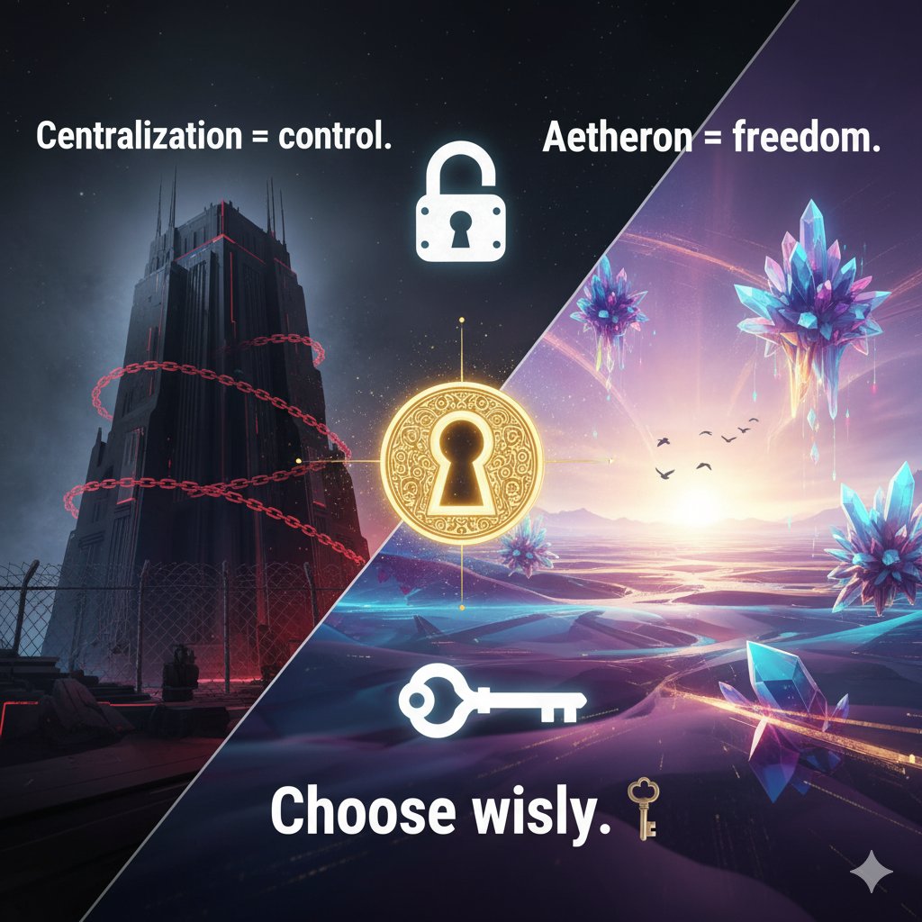 Harry_Goodjob's tweet image. @Aetheron_Chain To make a choice is very crucial, centralization  control. Aetheron freedom. Choose wisely.
#Aetheron #Web3 #Centralization