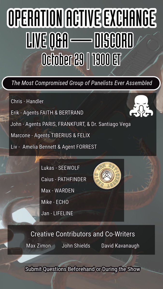 Sorry, Honey, I Have To Take This - New Episode: The Silver Shift - Part 2
open.spotify.com/episode/4c3d56…
Available on Spotify or wherever you get your podcasts
#DeltaGreenRPG #actualplay #podcast