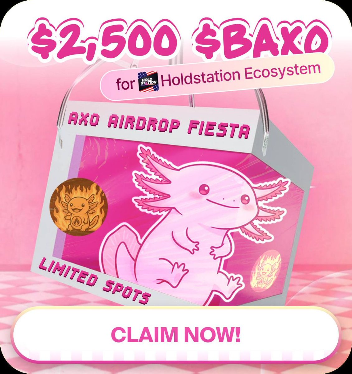 🚀 ¡AIRDROP ACTIVO! 🚀
🎉 Participa en la AXO Airdrop Fiesta y gana tokens $BAXO del ecosistema Holdstation 💥

💰 Recompensa total: $2,500 en $BAXO
🎯 Misiones simples para ganar:
✅ Explora el AXOverse
✅ Haz un swap de $BAXO
✅ Sigue a AXO en X
✅ Predice para ganar WLD en