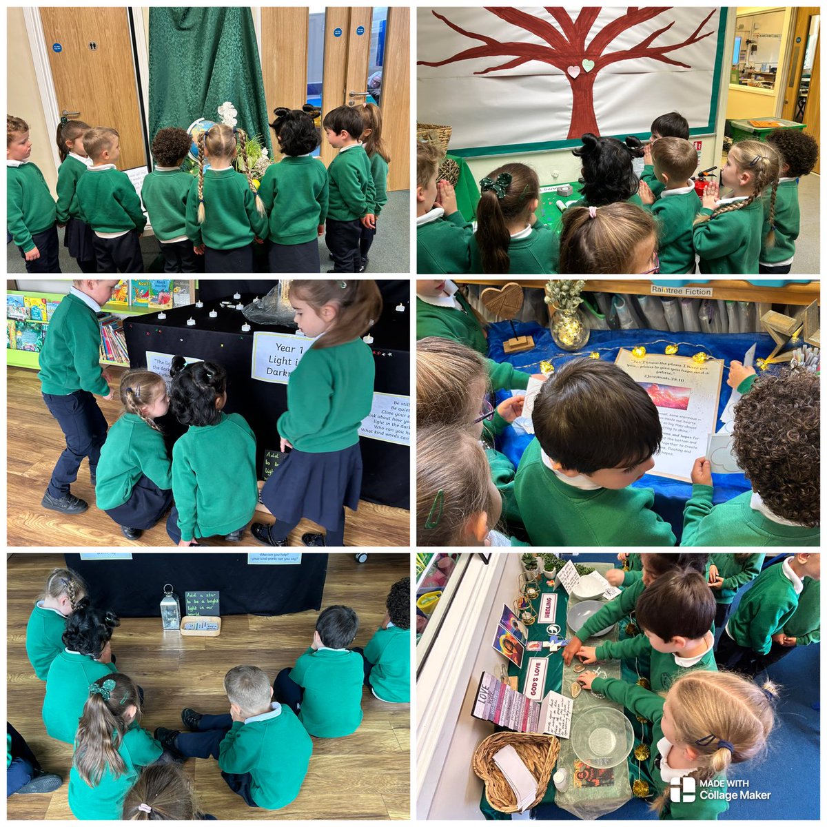 Reception classes enjoyed walking around the school in their pilgrimage today. They came up with many ideas on how to show kindness and compassion.