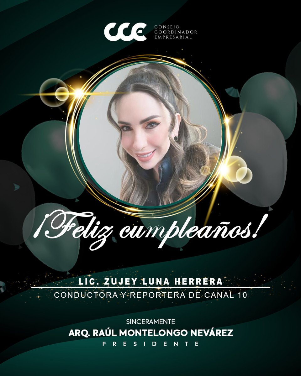 CCE DURANGO (@ccedgomx) on Twitter photo 🎂 Felicitamos por motivo de su cumpleaños a <a href="/ZujeyLuna10/">Zujey Luna</a>.
Deseamos que este día este lleno de alegrías y buenos deseos. ✨ 🎂 Felicitamos por motivo de su cumpleaños a <a href="/ZujeyLuna10/">Zujey Luna</a>.
Deseamos que este día este lleno de alegrías y buenos deseos. ✨