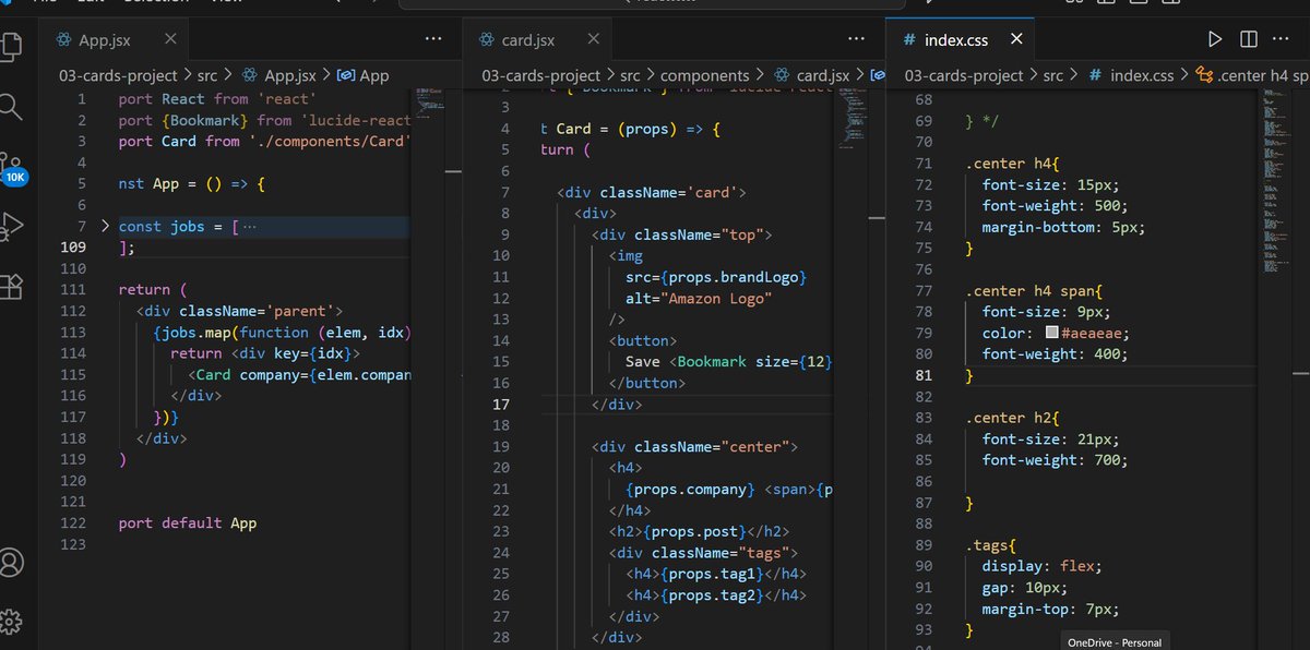 Shrishtii6_'s tweet image. Day 2 of #100DaysOfCode #webdevelopmentclasses
✅Build a small practice project to explore React props and components in action.