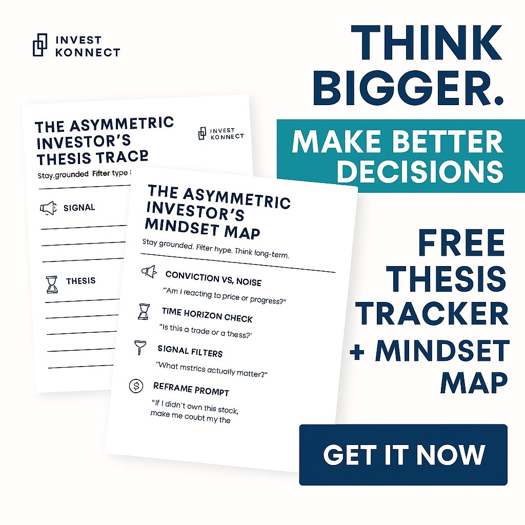 Investkonnect's tweet image. 🚀 Want to track moonshot stocks with clarity?  I built a Thesis Tracker + Mindset Map to help investors stay grounded and thesis-driven.  📷 Grab the free download here 📷investkonnect.com/sign-up #SmallCapTech #InvestingTools #FinancialFreedom #InvestKonnect