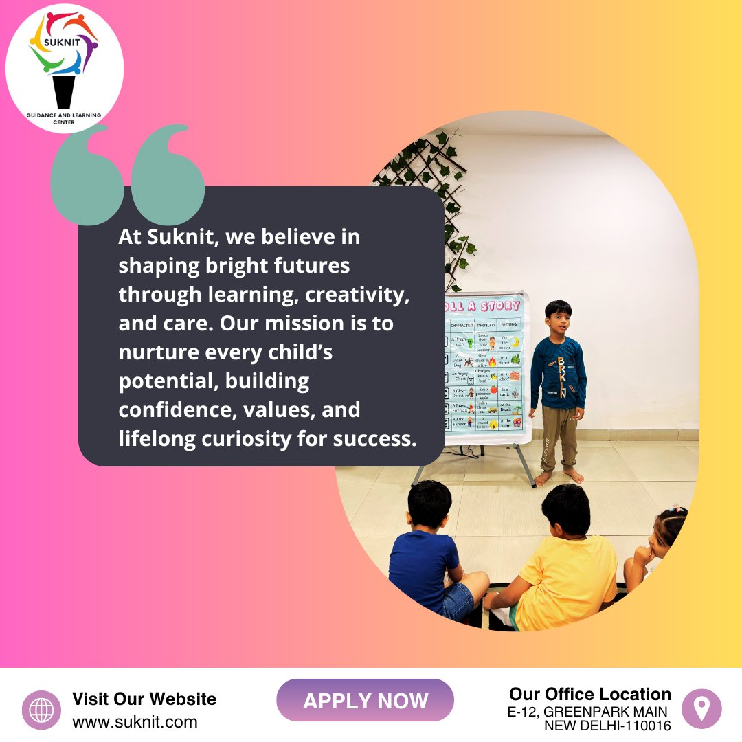 suknitGLC's tweet image. At Suknit, we believe in shaping bright futures through learning, creativity, and care. Our mission is to nurture every child’s potential, building confidence, values, and lifelong curiosity for success.
#Suknit #LearningWithCare #BrightFutures #HolisticEducation