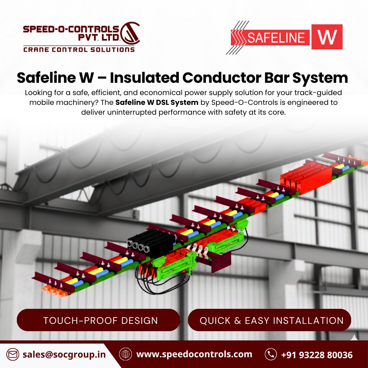 SpeedOControls's tweet image. ⚡ 𝐒𝐚𝐟𝐞𝐥𝐢𝐧𝐞 𝐖 – 𝐈𝐧𝐬𝐮𝐥𝐚𝐭𝐞𝐝 𝐂𝐨𝐧𝐝𝐮𝐜𝐭𝐨𝐫 𝐁𝐚𝐫 𝐒𝐲𝐬𝐭𝐞𝐦 ⚡

Looking for a safe, efficient, and economical power supply solution for your track-guided mobile machinery?

#SpeedOControls #SafelineW #DSLSystem #CranePower #IndustrialSafety