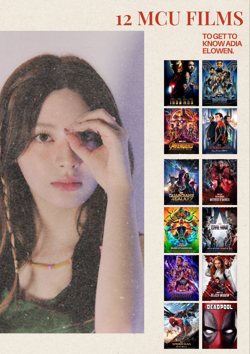 10 series &amp; 12 mcu movies to get to know Adia Elowen 🎬