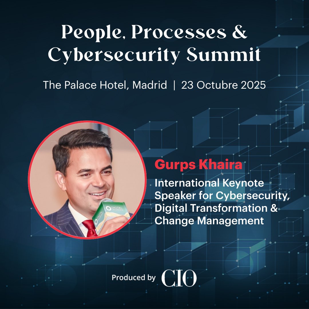 CSOspain's tweet photo. Descubre en el #PeopleProcessCyber de la mano de Gurps Khaira, cómo las organizaciones pueden fortalecer su cultura y sus operaciones aplicando una disciplina integral que abarque personas, procesos y tecnología para mejorar su #ciberseguridad.
Regístrate https://t.co/C5FCys6zDb https://t.co/5JCzwKIk4n