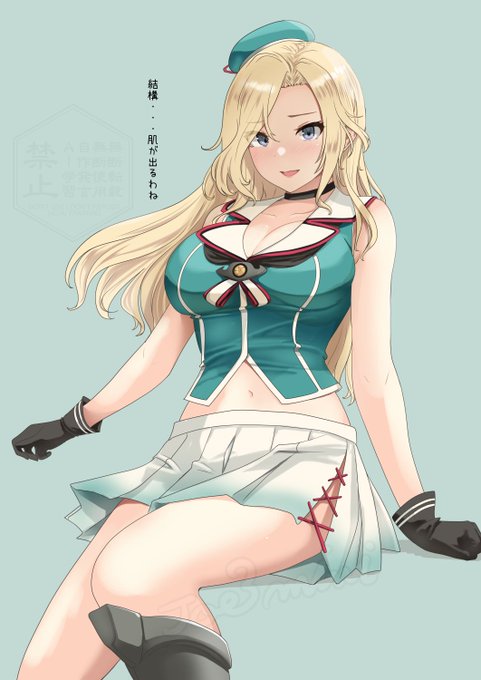 色々考えた結果ホーネットさんに摩耶ちゃんの制服を着せました。(条の趣味 